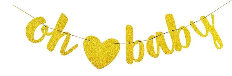 A Gold Glitter paper 100 компл./лот баннер для вечеринки длинный флаг! Прямая с фабрики скидка! С надписью Oh Baby баннер с надписью Пол раскрыть декор для вечеринки в честь Дня Рождения - Цвет: A Gold Glitter paper