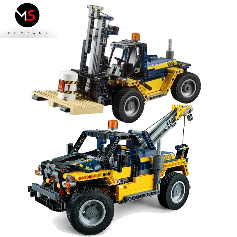 2020 Горячая новинка 2 в 1 Technic Series Forklift Truck Building Car Set строительные блоки кирпичи