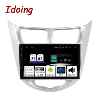 

Idoing 10.2"Car Radio Multimedia No 2Din Android 9.0 Video Player Navigation GPS For Solaris Hyundai 1 2 Accent Verna I25 sedan