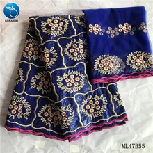 LIULANZHI африканская парча хлопчатобумажная ткань Базен швейная ткань вышивка кружевное платье Riche Bazin Afrcian ML47B55