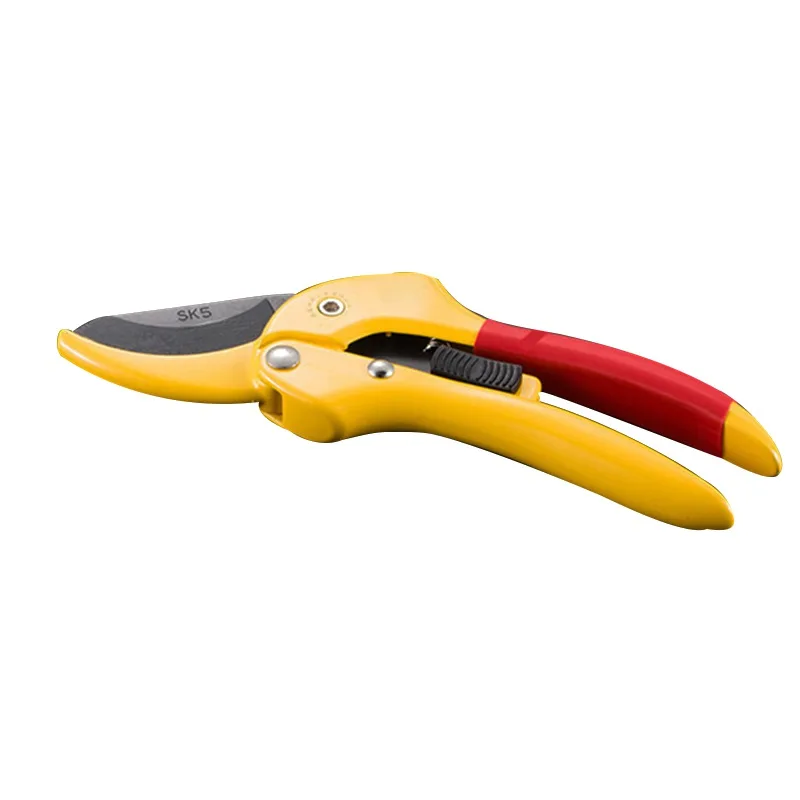 

3-Stage Adjustable Hand Pruner Gardening Scissors Branch Cutters Trimmers 8-Inch SK-5 HCS Ratchet Garden Pruning Shears