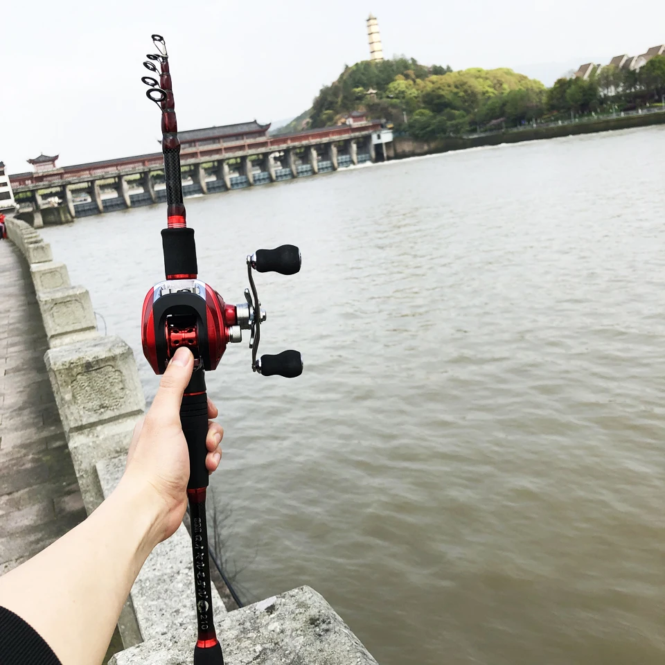 2019 NEW 1.8-2.7m fishing rod combo with casting reel bait lure box line bag portable travel rod boat rock pole fishing tackle 2019 NEW 1.8-2.7m fishing rod combo with casting reel bait lure box line bag portable travel rod boat rock pole fishing tackle