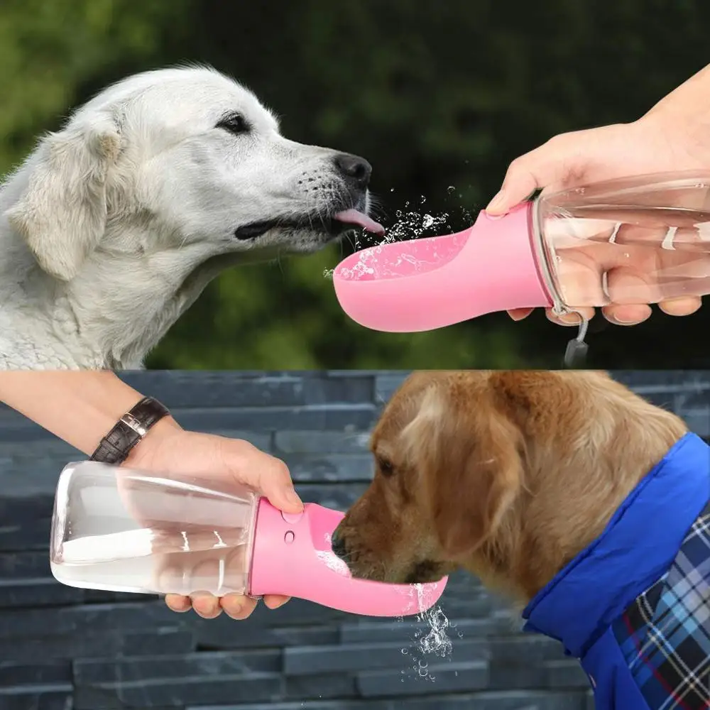 Портативная ПЭТ бутылка для воды для собак для маленьких и крупных собак Путешествия щенок кошка питьевой чаша Открытый диспенсер для воды для домашних животных питатель продукт для домашних животных