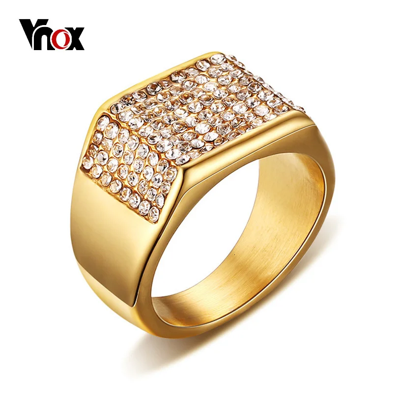 Vnox кольца с камнями AAA CZ для женщин и мужчин, большие массивные женские Роскошные вечерние ювелирные изделия с кристаллами Alliance