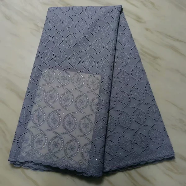 grey blue Чистый белый африканская кружевная ткань с отверстиями дизайн высокое качество нигерийские кружева вуаль с камнями для ежедневного платья Вечерние - Цвет: grey blue