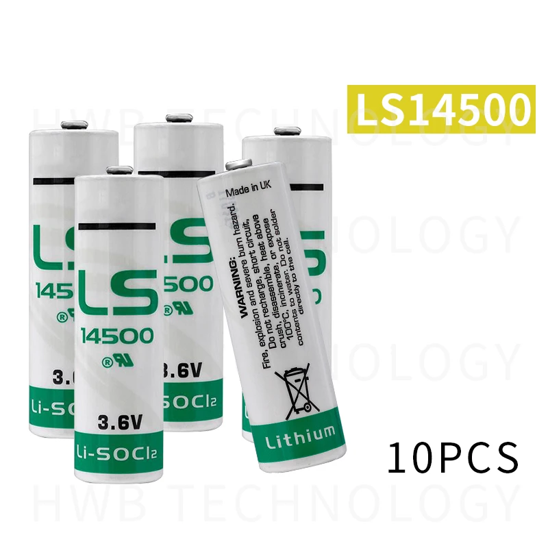 

10PCS SAFT LS14500 ER14505 AA 3.6V 2450mAh lithium battery for facility equipment spare generic lithium battery
