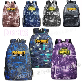 

Fortnites children Canvas Backpack Fortress Knapsack Unisex student Bookbag Bettle cartoon anime Game Schoolbag Boy Rucksack