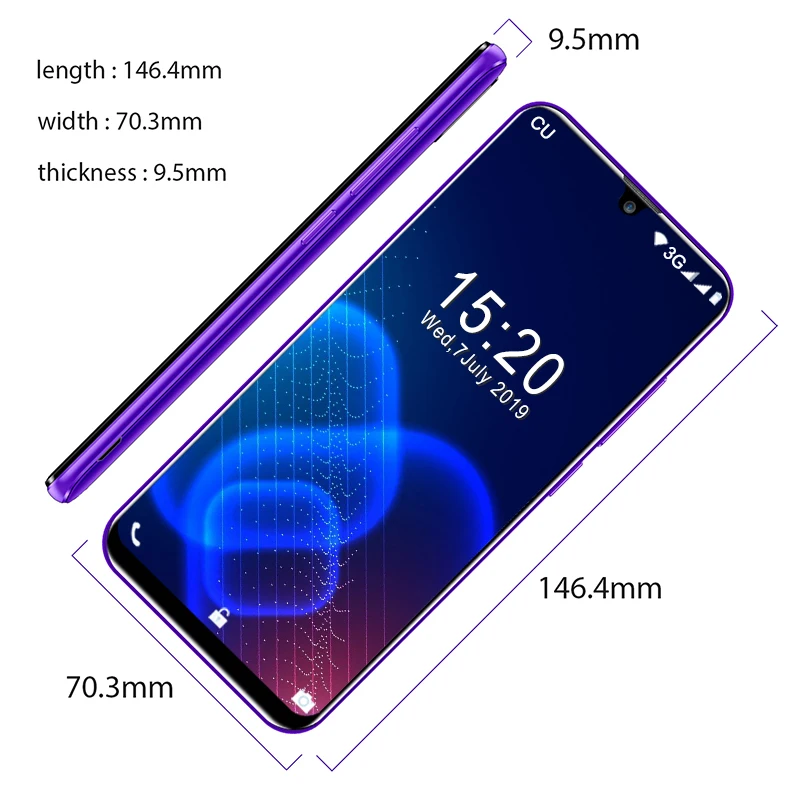 OUKITEL C16 Android 9 0 смартфон 5 71 'ཏ:9 MT6580P 2 Гб 16 отпечаток пальца Лицо ID водослива