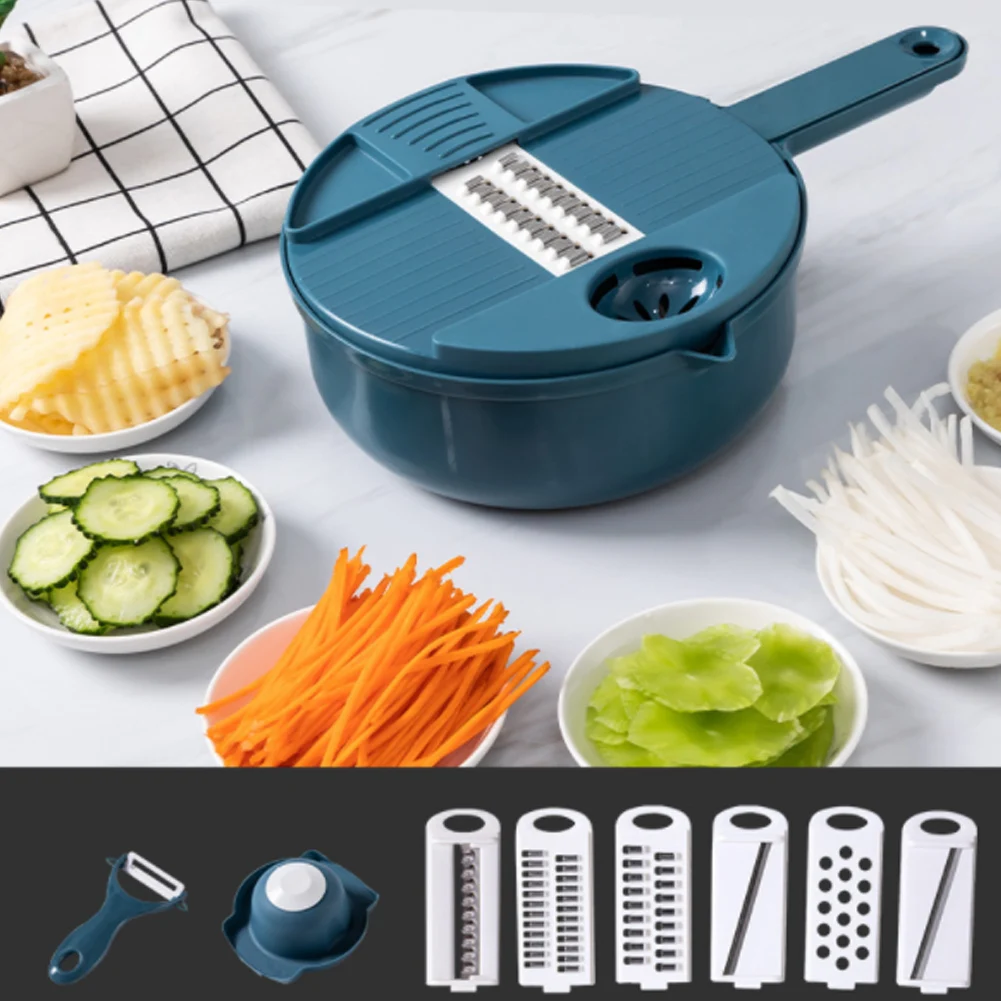 12 Pcs Multifunction Vegetable Chopper Carrots Potatoes Manually Cut