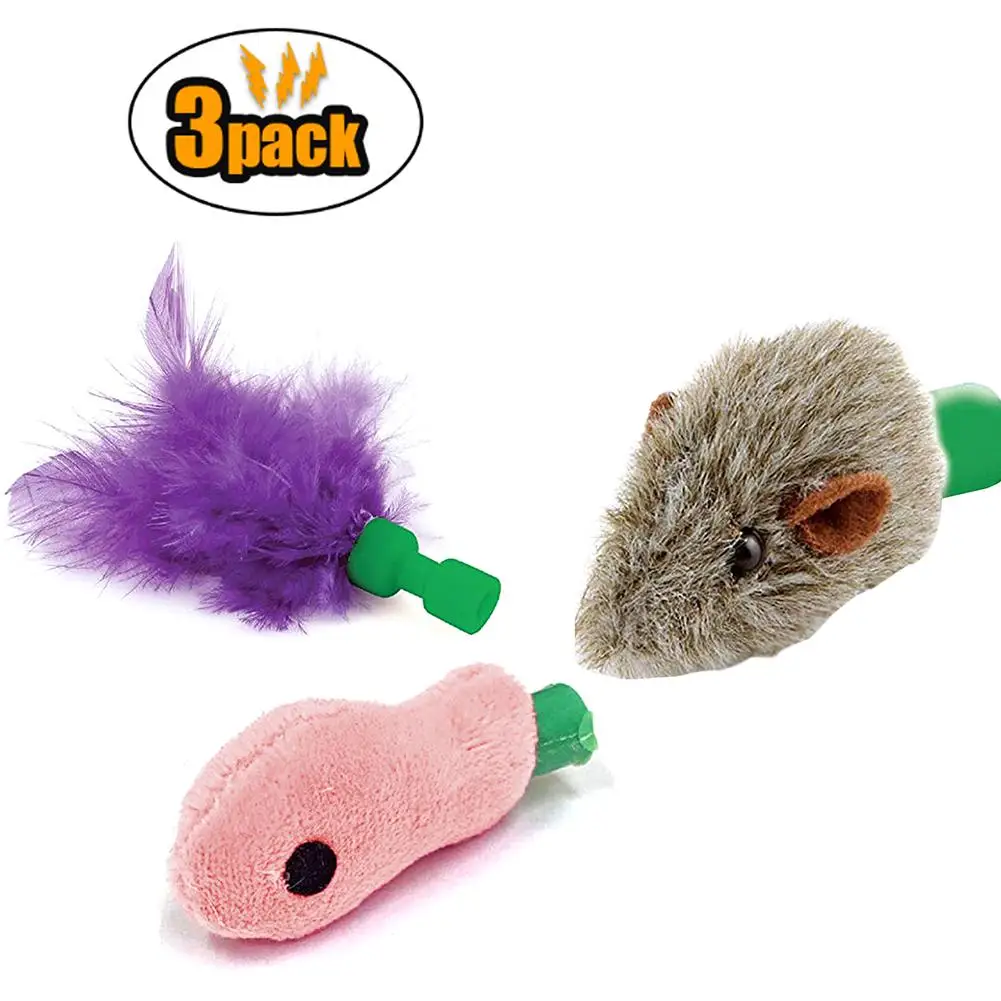 

3pcs/set Cat Toy Pop Play Pet Toy Ball PLAY Cat Scratching Device With 3 Replaceable Accessories Mouse Fish Feather