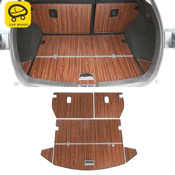 

CarManGo for Mazda CX-5 2017-2020 Auto Car Rear Trunk Mats Cargo Liner Set Synthetic Wood Tray Wooden Pad Boot Mat Carpets