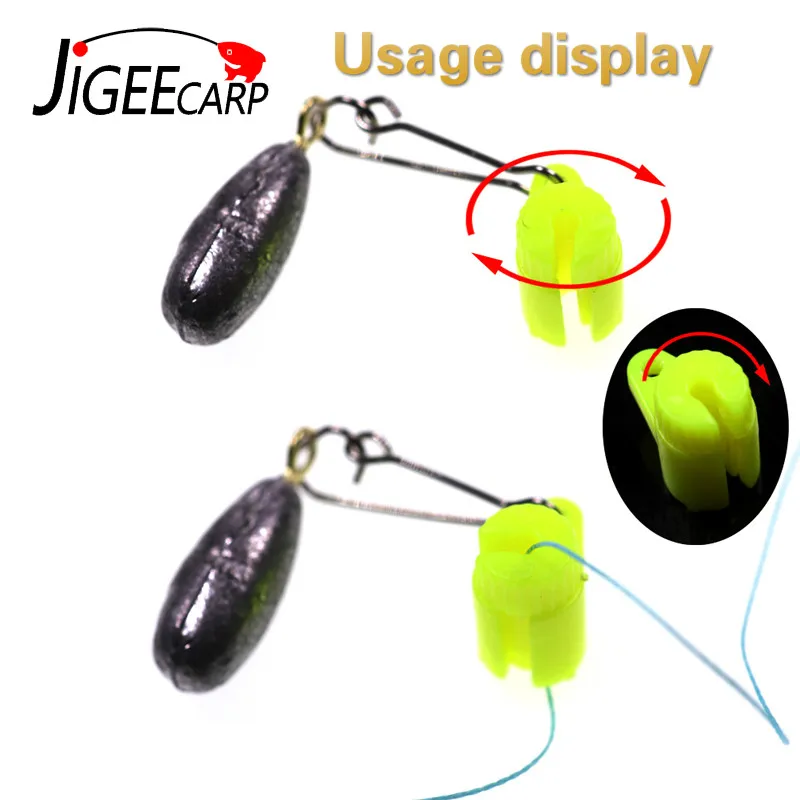 JIGEECARP, 20 шт., рыболовные снасти для ловли карпа, соединитель, грузило для ловли карпа, слайдер, размер S, L, рыболовные зажимы, аксессуары, рыболовные клеммы, снасти