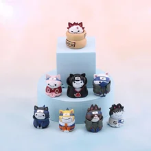 

8PCS Set Anime Figures Kawaii Toys Mini Q Version Doll Modle Action Model Cartoon Kids Gift Suit Dropshipping