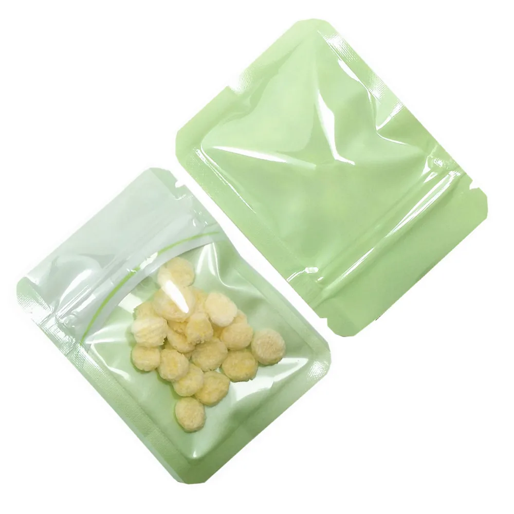 100 шт./лот цветная пластиковая прозрачная упаковочная сумка Ziplock маленькие