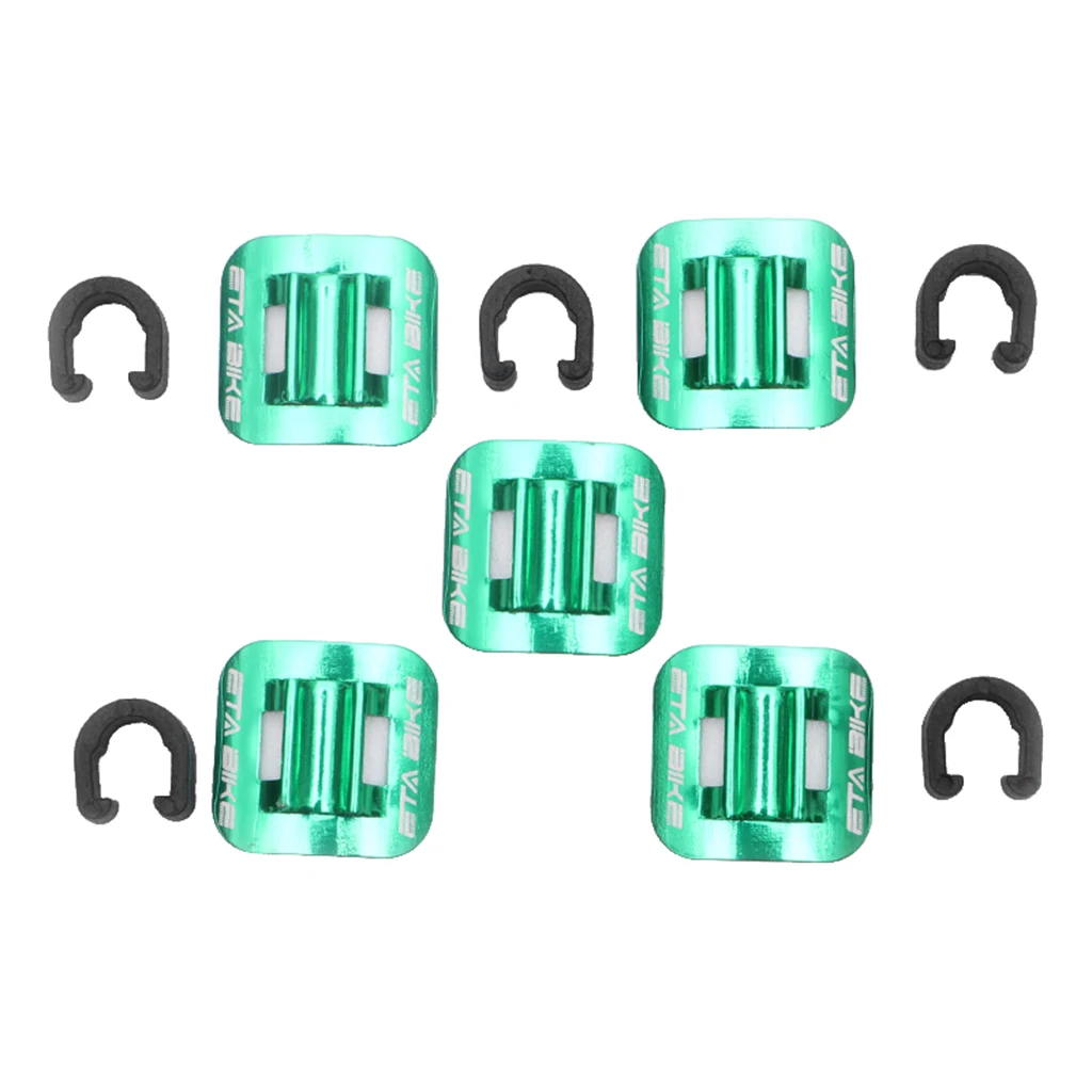 5 Sets Bicycle Brake Cable Line Fixing Clip Aluminum Alloy MTB Mountain Bike Bicycle Wire Holder Parts