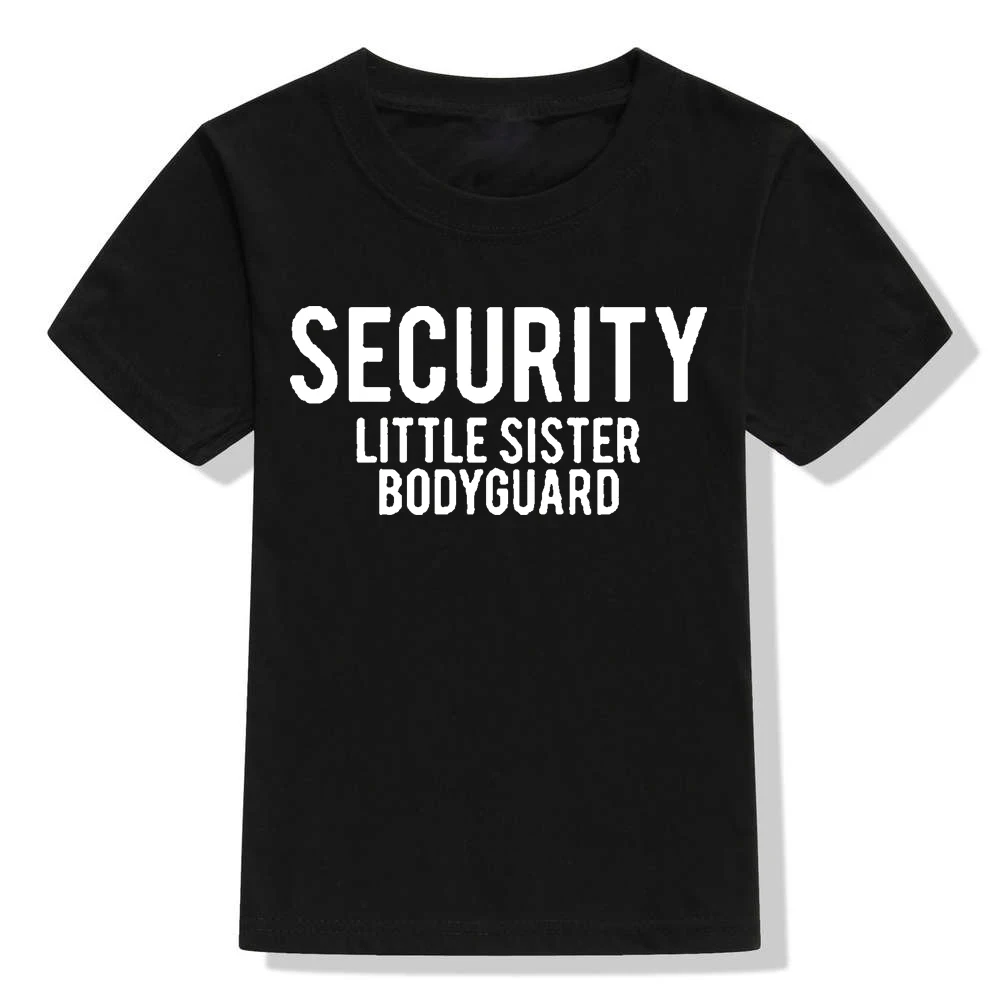 Security Little Sister Bodyguard kids shirt Little Sister Big Brother shirts Little Sister tops sibling matching tees outfits 3