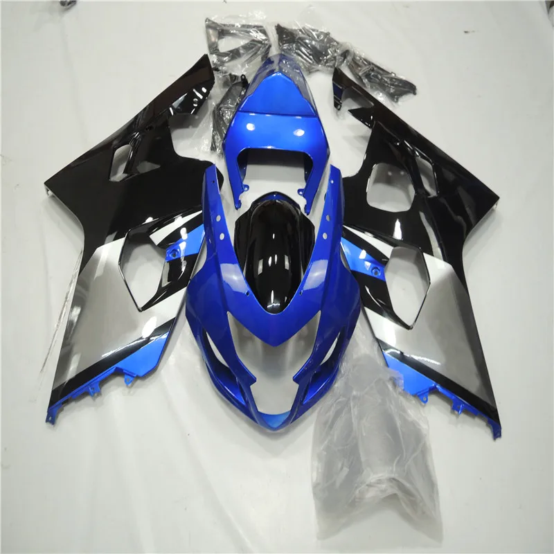 as picture shows ZXMT мотоциклетный кузов впрыска обтекателя комплект подходит для Suzuki GSX-R600 GSX-R750 2004 2005 ABS литой - Цвет: as picture shows