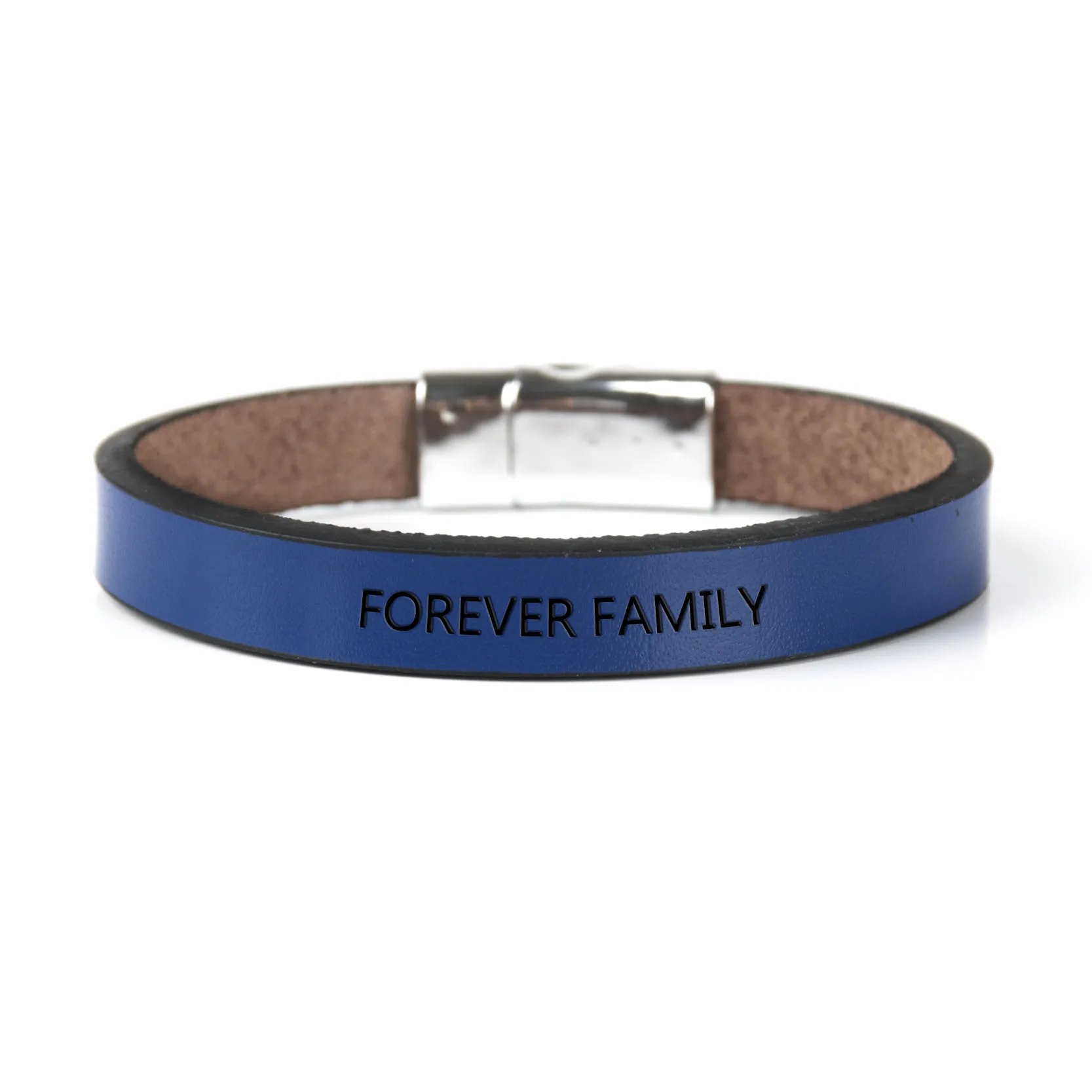 Семья Навсегда Письмо кожаный браслет сообщение манжеты браслеты для женщин