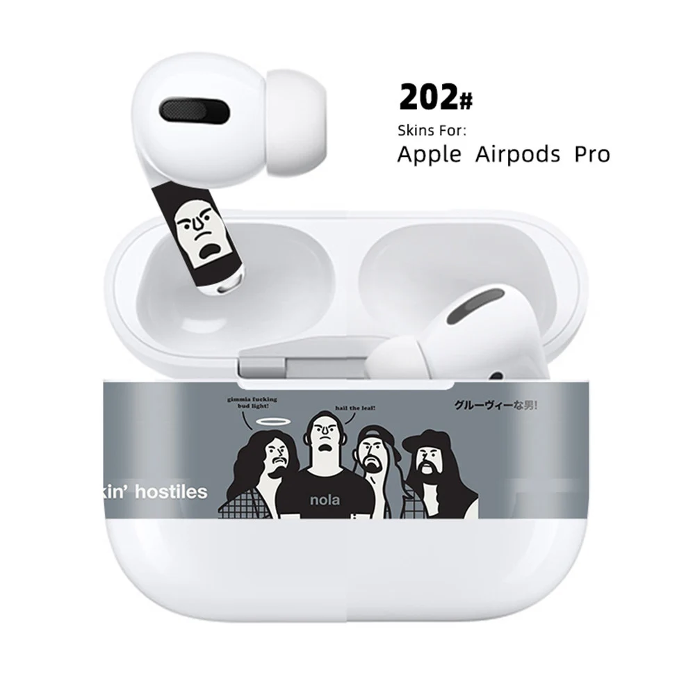 Sticker Case Skin Film Dust Guard Cute Print Dust-proof Protective Cover Bluetooth Earphone Accessories For AirPods Pro | Электроника