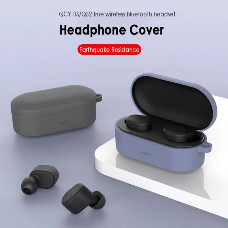 Защитный чехол полное покрытие для QCY T1S/QS2 беспроводные Bluetooth наушники зарядный