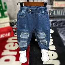 Spring Clothing New Products BOY'S Cool with Holes Jeans