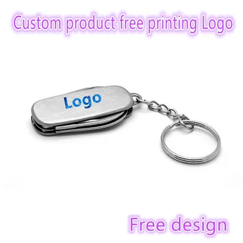 

50-100pcs customize Free print logo Stainless steel Tool knife Tool card Multifunction Portable laser LOGO