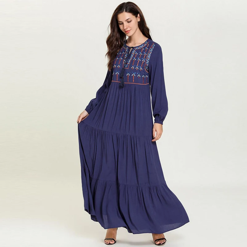 Plus Size Hijab Muslim Dress Arabic Abaya Turkish Dresses Islamic Clothing Abayas For Women Caftan Moroccan Kaftan Robe Dubai