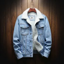

Men Winter Jean Jackets Outerwear Warm Denim Coats New Men Large Size Wool Liner Thicker Winter Denim Jackets Plus Size S-3XL