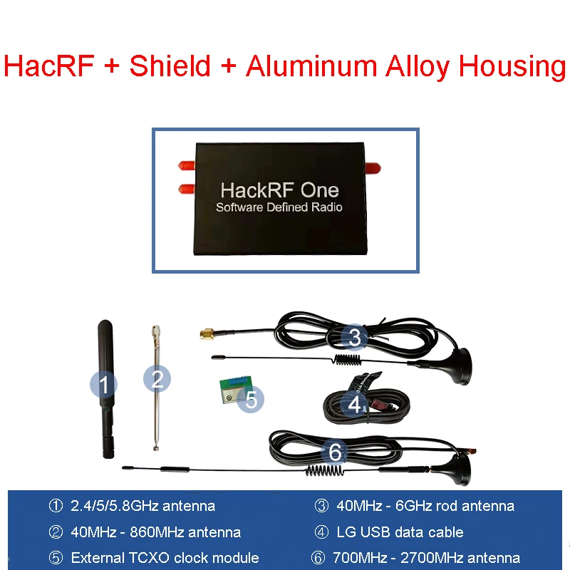 HackRF One 1 МГц до 6 ГГц с открытым исходным кодом программное обеспечение радио платформа макетная плата RTL SDR демонстрационная плата комплект ключ приемник Ham радио