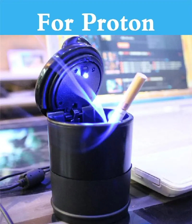 Car Ashtray Led Lamp Smoke Ash Cylinder Holder Cigar For Proton Perdana Persona Preve Saga Waja Satria Gen-2 Inspira | Автомобили и