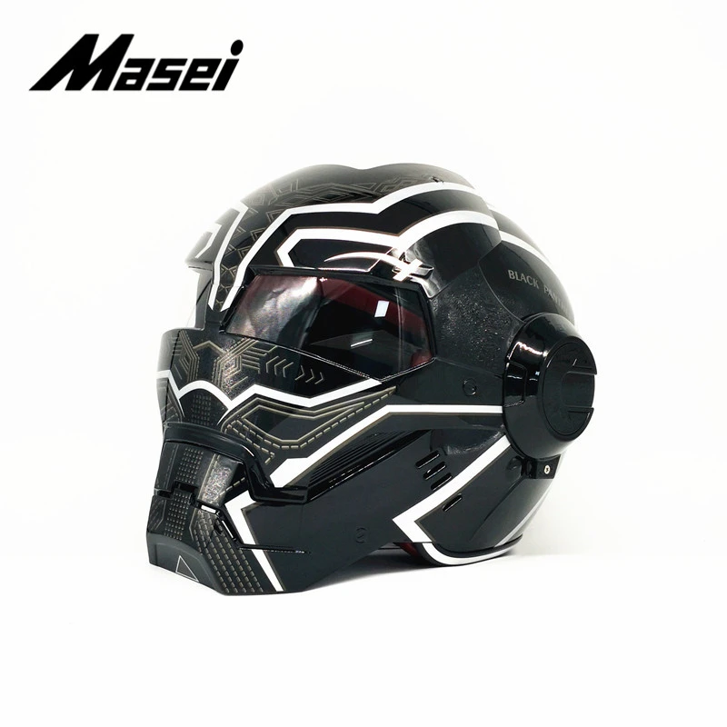 Masei IRONMAN helmet motorcycle helmet half helmet open face helmet casque  motocross car accessories sticker casco moto|Helmets| - AliExpress