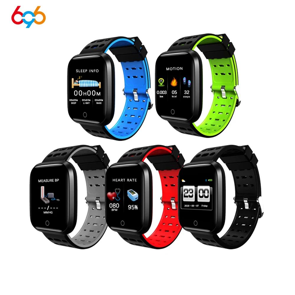 

696 A8 Smart Band Multifunction Metal Frame 3D Dynamic Interface Heart Rate Blood Pressure Monitoring Pedometer Smart Bracelet