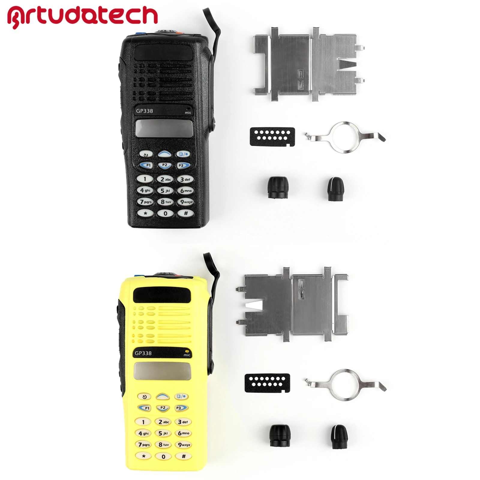 Artudatech передний Внешний чехол для Motorola GP338 GP338Plus желтый черный GP 338 Plus
