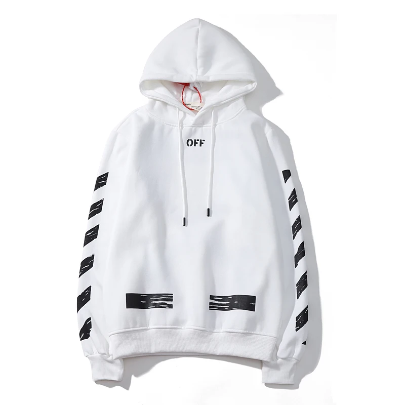 Полосатая стрела 19ss Off-White OW мужские/женские модели для влюбленных осень-зима Модная хлопковая Повседневная Толстовка с капюшоном Свободная куртка с капюшоном