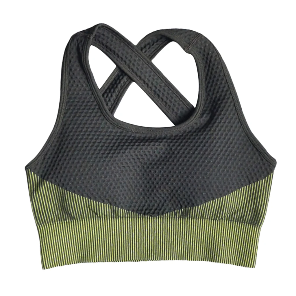 Women Racerback Sports Bras High Impact Workout Gym Activewear Bra Shapewear Vest Crop Top