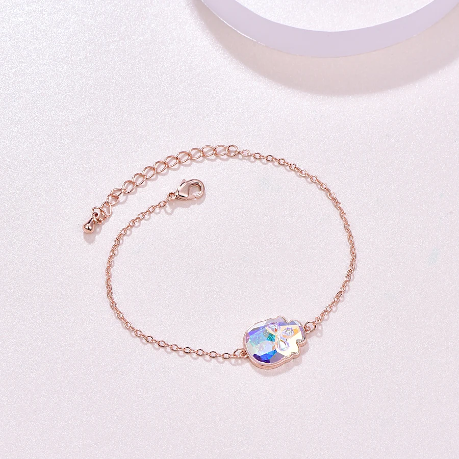 Malanda кристаллы от Swarovski браслеты с черепами браслеты для женщин новые модные браслеты из розового золота свадебные украшения подарок для девочек