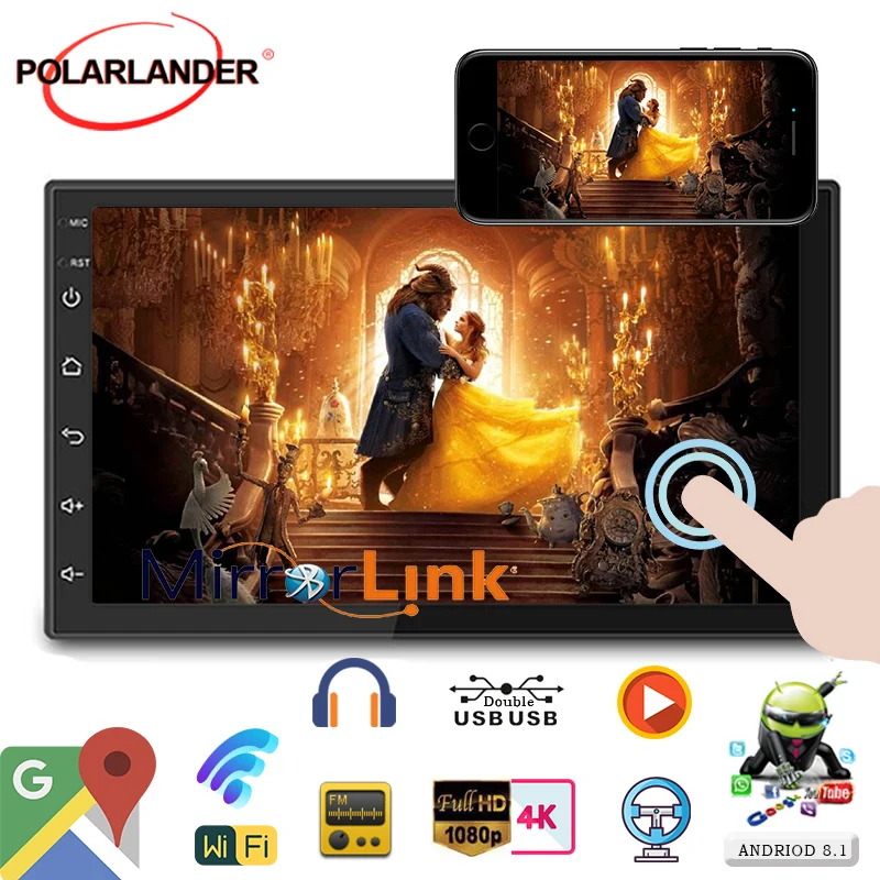 2din 7 &quotрадио MP5 плеер wifi-Link Mirrorlink для Carplay + Iphone Android gps Nevigation App-загрузка Bluetooth Mutimedia |