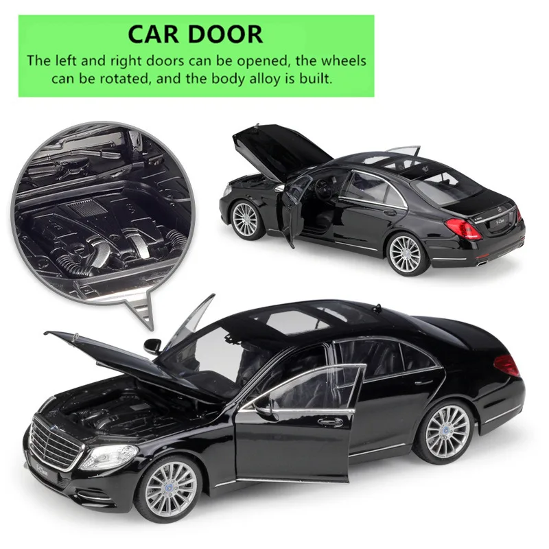 WELLY 1:24 Mercedes Benz S-Class спортивный автомобиль моделирование сплав модель автомобиля ремесла украшение Коллекция игрушек инструменты подарок