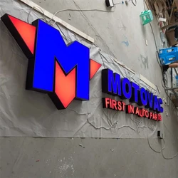 Lettres de sortie d'usine personnalisées pour l'extérieur, enseignes de magasin, éclairage LED, signe de nom de magasin 