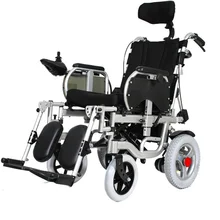 180� Adjustable Lie Down Elderly Electric Wheelchair Disabled Four Wheel Electric Vehicle Elderly Portable Folding Wheelchair