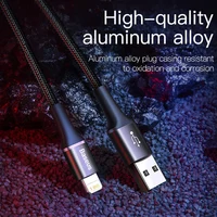 Baseus kabel USB do iPhone 12 11 13 Pro XS Max Xr X 8 7 6 oświetlenie LED szybka ładowarka data kabel telefoniczny do ipada przewód drutowy 5