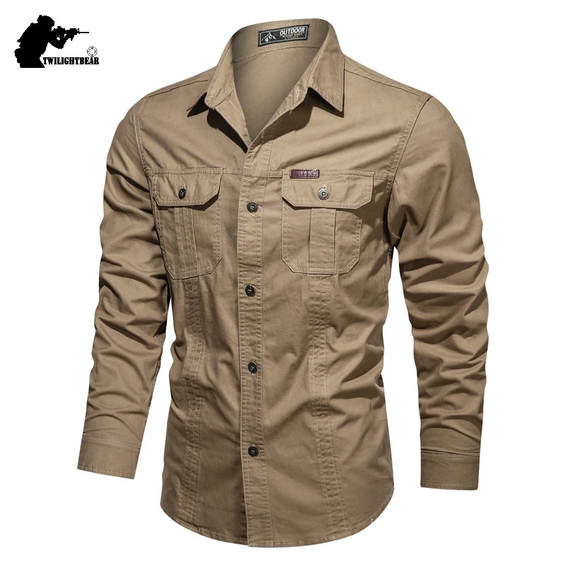 Casual Shirt Blouse Brand-Clothing Military Mens 5XL New 4XL Male Cotton BF1388 Leisure