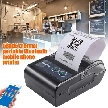 

58mm Thermal Printer Restaurant Supermarket Label Business Ticket High Speed Wireless Bluetooth Rechargeable For IOS For Android