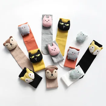 

Summer and Autumn Children's Socks Girls Boys stereo doll cartoon head Medium tube baby socks Cotton Socks Cute Cartoon socks