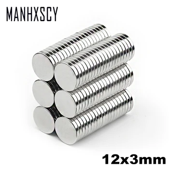 

500pcs Neodymium N35 Dia 12mm X 3mm Strong Magnets Tiny Disc NdFeB Rare Earth For Crafts Models Fridge Sticking magnet 12x3mm