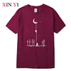 XINYI Men's T-shirt Top Quality 100% cotton cool Funny astronaut print casual loose men t shirt o-neck t-shirt men tee shirts ► Photo 3/6