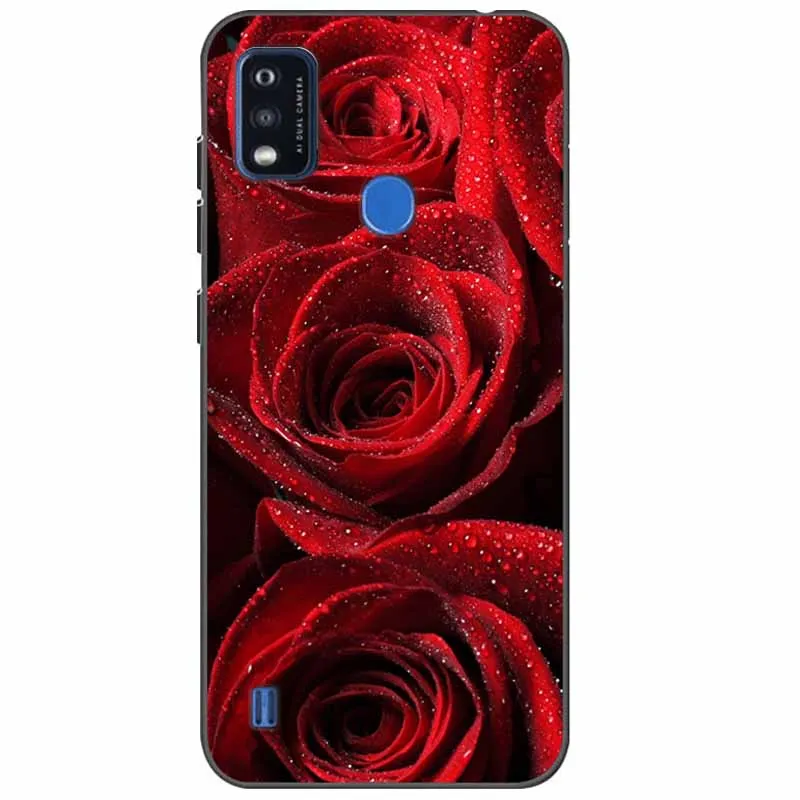 Shockproof Black Soft Silicone Phone Cover with Wolf and Cat Design - Stylish and Durable Protection