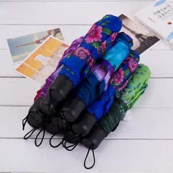 

Mini Compact Sun Rain Travel Umbrella Lightweight Portable Outdoor Umbrella Short-handled Folding RT99