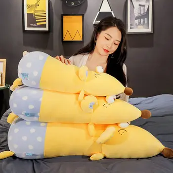 

80/100cm Colorful Big Eyes Mouse Plush Toys Super Soft Lovely Rat Doll Sleep Long Pillows Mascot Peluche for Kids Girls Gifts