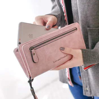 

2020 Korean version of multi-function clutch long ladies wallet retro large capacity mobile phone bag wallet clutch cute wallet